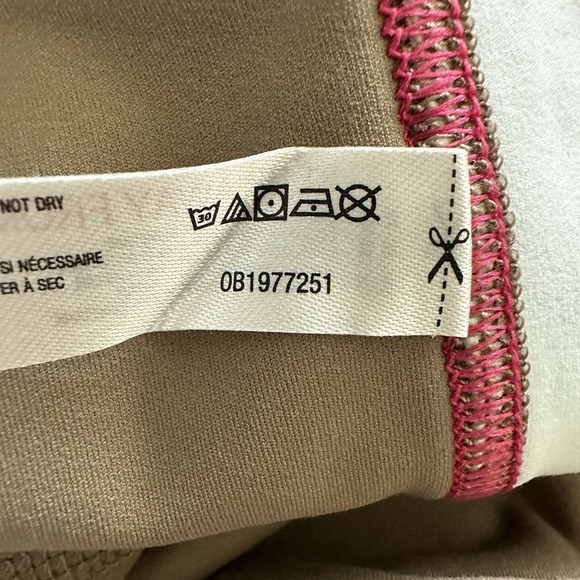 Free People Movement High Rise Biker‎ Shorts Brown Striped Side Panel NEW Size S - Picture 7 of 7